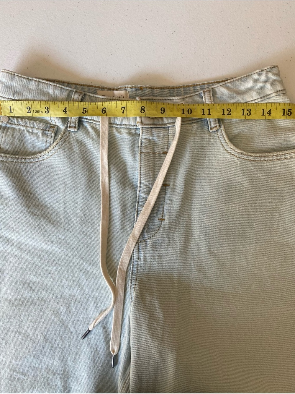 Pilcro Classic Denim Bermuda Denim Shorts with Drawstring Size 27 - Picture 14 of 16